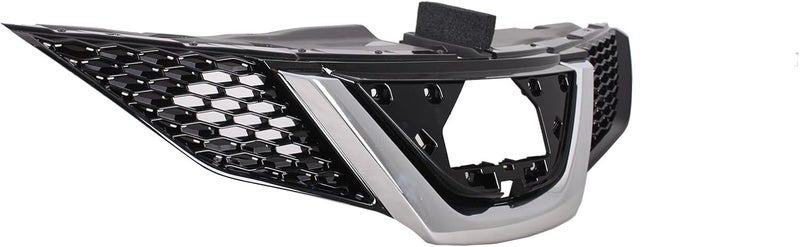 Torcia TYG Front Grille Fit for 2018-2019 Nissan Rogue Sport/Qashqai w/Intelligent Cruise Cont with Chrome Molding, OE Style Replacement Non-Active Exterior Grille, Replaces 62310-6MG5B NI1200313 - Image 4